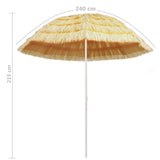 NNEVL Beach Umbrella Natural 240 cm Hawaii Style