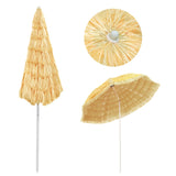 NNEVL Beach Umbrella Natural 300 cm Hawaii Style