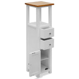 NNEVL Tall Chest of Drawers 26x26x94 cm Solid Oak Wood