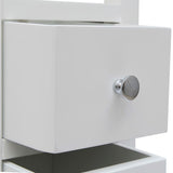 NNEVL Tall Chest of Drawers 26x26x94 cm Solid Oak Wood