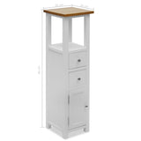 NNEVL Tall Chest of Drawers 26x26x94 cm Solid Oak Wood