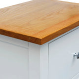NNEVL Tall Chest of Drawers 45x32x115 cm Solid Oak Wood