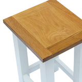 NNEVL End Table 27x24x37 cm Solid Oak Wood