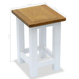 NNEVL End Table 27x24x37 cm Solid Oak Wood