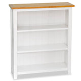 NNEVL 3-Tier Bookcase 72x22.5x82 cm Solid Oak Wood