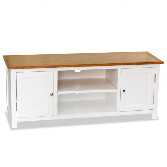 NNEVL TV Cabinet 120x35x48 cm Solid Oak Wood