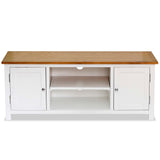 NNEVL TV Cabinet 120x35x48 cm Solid Oak Wood