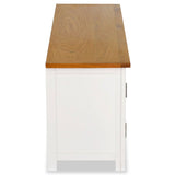 NNEVL TV Cabinet 120x35x48 cm Solid Oak Wood