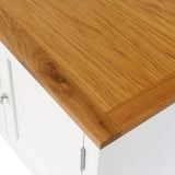 NNEVL TV Cabinet 120x35x48 cm Solid Oak Wood