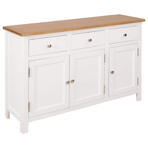 NNEVL Sideboard 110x33.5x70 cm Solid Oak Wood