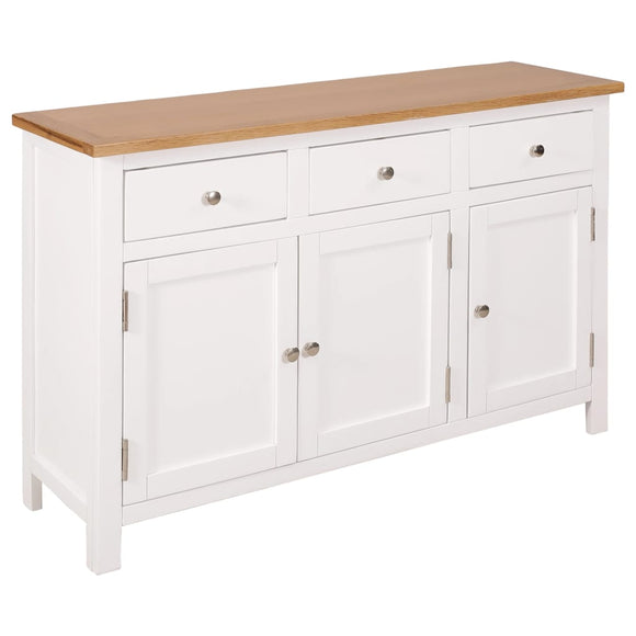 NNEVL Sideboard 110x33.5x70 cm Solid Oak Wood