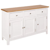 NNEVL Sideboard 110x33.5x70 cm Solid Oak Wood