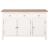 NNEVL Sideboard 110x33.5x70 cm Solid Oak Wood