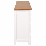 NNEVL Sideboard 110x33.5x70 cm Solid Oak Wood