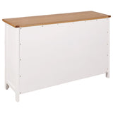 NNEVL Sideboard 110x33.5x70 cm Solid Oak Wood