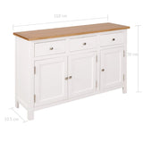 NNEVL Sideboard 110x33.5x70 cm Solid Oak Wood