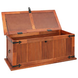 NNEVL Storage Chest 90x45x40 cm Solid Acacia Wood