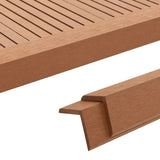 NNEVL 5 pcs Decking Angle Trims WPC 170 cm Light Brown