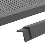 NNEVL 5 pcs Decking Angle Trims WPC 170 cm Grey