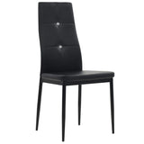 NNEVL Dining Chairs 6 pcs Black Faux Leather
