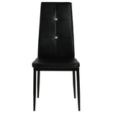 NNEVL Dining Chairs 6 pcs Black Faux Leather