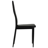 NNEVL Dining Chairs 6 pcs Black Faux Leather
