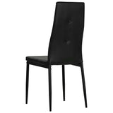 NNEVL Dining Chairs 6 pcs Black Faux Leather