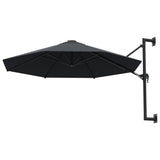 NNEVL Wall-Mounted Parasol with Metal Pole 300 cm Anthracite