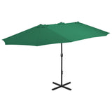 NNEVL Outdoor Parasol with Aluminium Pole 460x270 cm Green