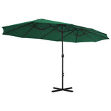 NNEVL Outdoor Parasol with Aluminium Pole 460x270 cm Green