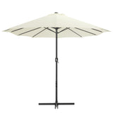 NNEVL Outdoor Parasol with Aluminium Pole 460x270 cm Sand