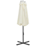 NNEVL Outdoor Parasol with Aluminium Pole 460x270 cm Sand