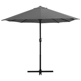 NNEVL Outdoor Parasol with Aluminium Pole 460x270 cm Anthracite