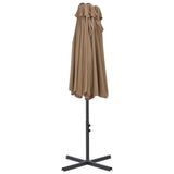 NNEVL Outdoor Parasol with Aluminium Pole 460x270 cm Taupe