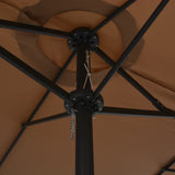 NNEVL Outdoor Parasol with Aluminium Pole 460x270 cm Taupe
