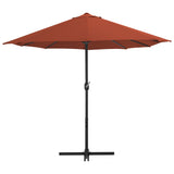 NNEVL Outdoor Parasol with Aluminium Pole 460x270 cm Terracotta