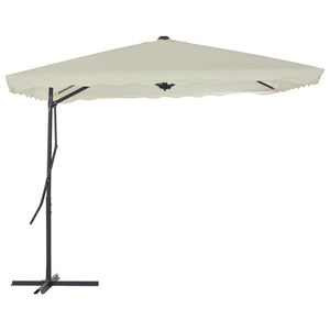 NNEVL Outdoor Parasol with Steel Pole 250x250 cm Sand