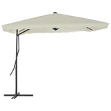 NNEVL Outdoor Parasol with Steel Pole 250x250 cm Sand