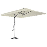 NNEVL Outdoor Parasol with Steel Pole 250x250 cm Sand