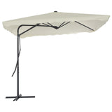 NNEVL Outdoor Parasol with Steel Pole 250x250 cm Sand