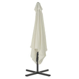 NNEVL Outdoor Parasol with Steel Pole 250x250 cm Sand