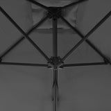 NNEVL Outdoor Parasol with Steel Pole 250x250 cm Anthracite