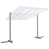 NNEVL Gazebo with Tiltable Sliding Roof 350x253x196 cm Cream