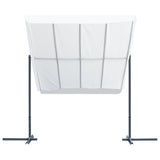 NNEVL Gazebo with Tiltable Sliding Roof 350x253x196 cm Cream