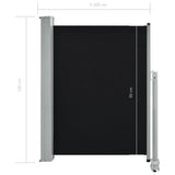 NNEVL Patio Retractable Side Awning 100 x 300 cm Black