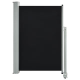 NNEVL Patio Retractable Side Awning 120 x 300 cm Black