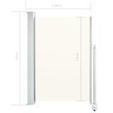 NNEVL Patio Retractable Side Awning 120 x 300 cm Cream