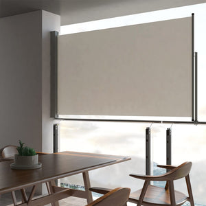 NNEVL Patio Retractable Side Awning 140 x 300 cm Cream