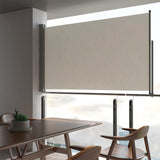 NNEVL Patio Retractable Side Awning 140 x 300 cm Cream