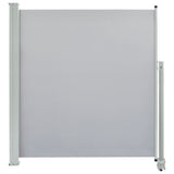 NNEVL Patio Retractable Side Awning 140 x 300 cm Grey